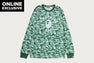 BAPE CARD CAMO COLLEGE LONG SLEEVE TEE BAPEC