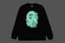 BIG GO APE POINTER GLOW IN THE DARK PRINT TEE BAPEC