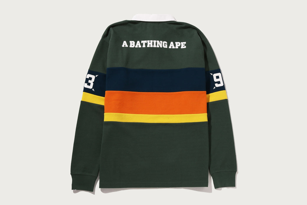 BY BATHING APE STRIPED RUGBY SHIRT | bape.com