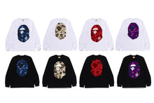 COLOR CAMO BIG APE HEAD LS TEE