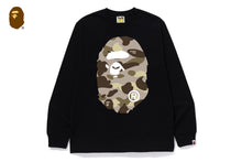 COLOR CAMO BIG APE HEAD LS TEE