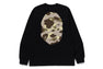 COLOR CAMO BIG APE HEAD LS TEE