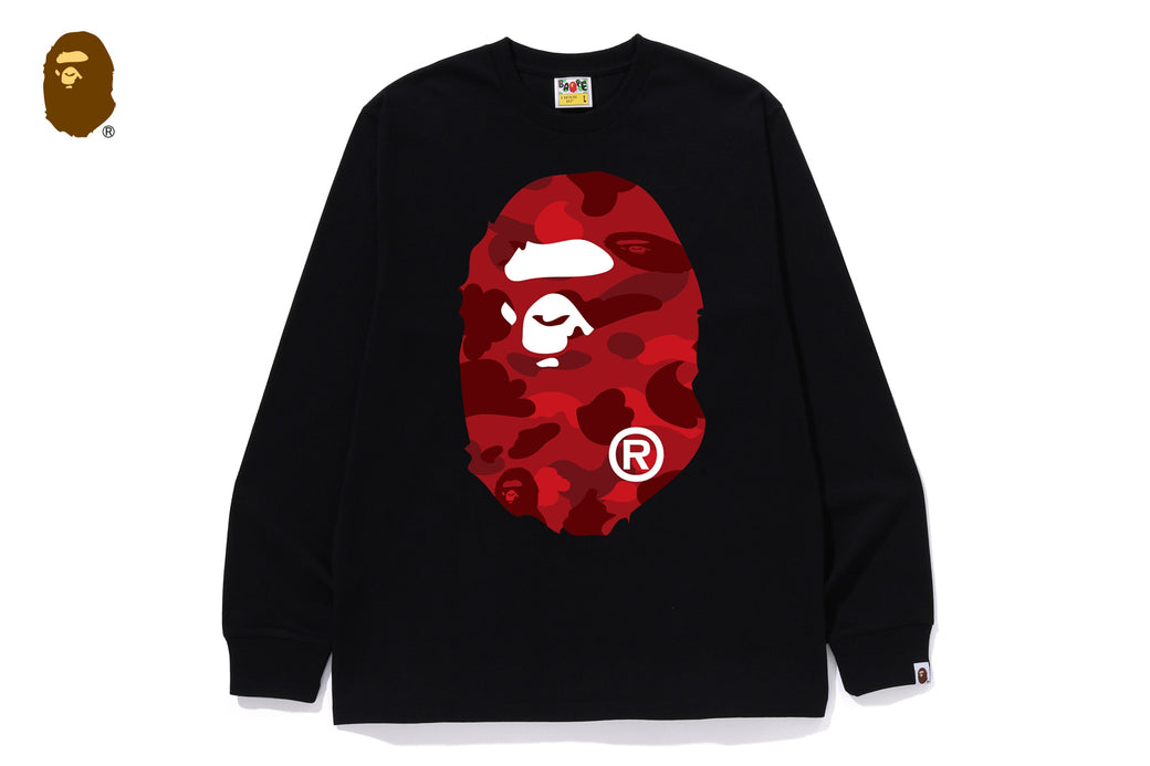 COLOR CAMO BIG APE HEAD LS TEE | bape.com