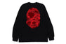 COLOR CAMO BIG APE HEAD LS TEE