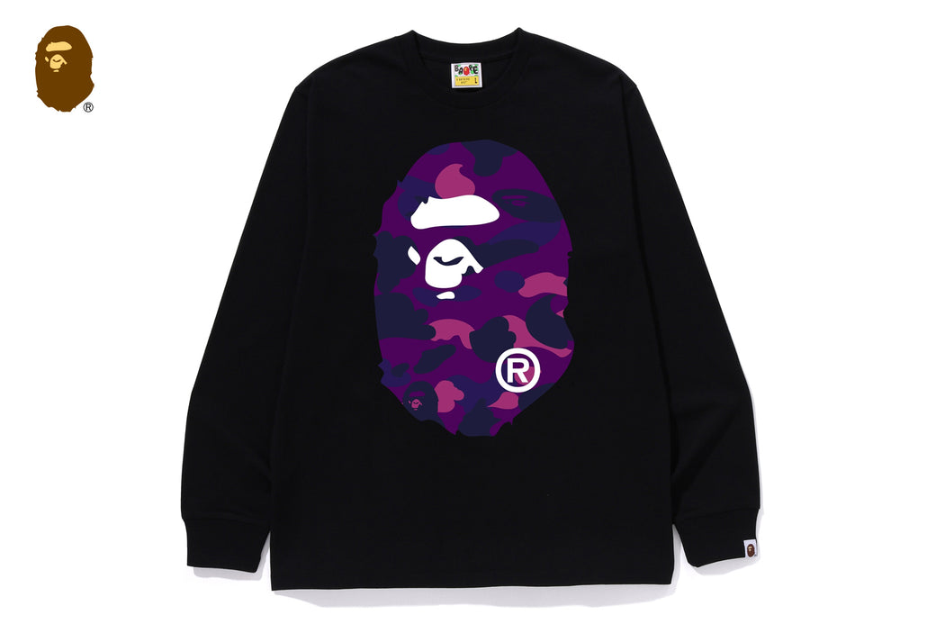 COLOR CAMO BIG APE HEAD LS TEE | bape.com