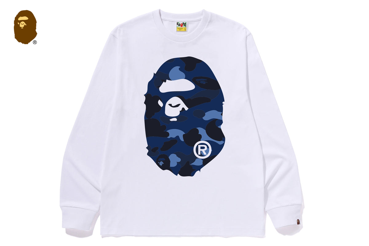 COLOR CAMO BIG APE HEAD LS TEE | bape.com