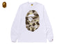 COLOR CAMO BIG APE HEAD LS TEE