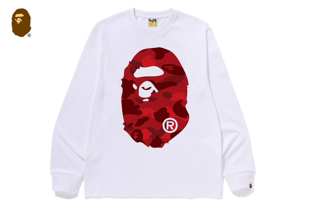 COLOR CAMO BIG APE HEAD LS TEE | bape.com