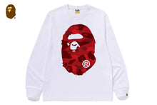 COLOR CAMO BIG APE HEAD LS TEE