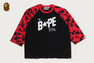 STA PATTERN BAPE STA RAGLAN CROPPED FIT LS TEE