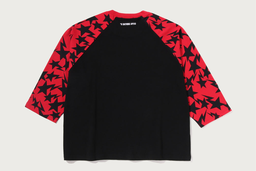 STA PATTERN BAPE STA RAGLAN CROPPED FIT LS TEE | bape.com