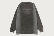 HEAVY WASHED BAPE MILITARY GRAPHIC RELAXED FIT LS TEE