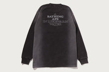 HEAVY WASHED BAPE MILITARY GRAPHIC RELAXED FIT LS TEE
