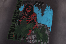 HEAVY WASHED BAPE MILITARY GRAPHIC RELAXED FIT LS TEE