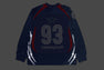 MULTI LOGO RELAXED FIT FOOTBALL LS JERSEY