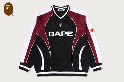 BAPE SOCCER LOGO WARM UP RELAXED FIT LS TEE