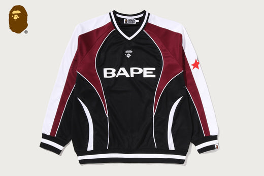 BAPE SOCCER LOGO WARM UP RELAXED FIT LS TEE