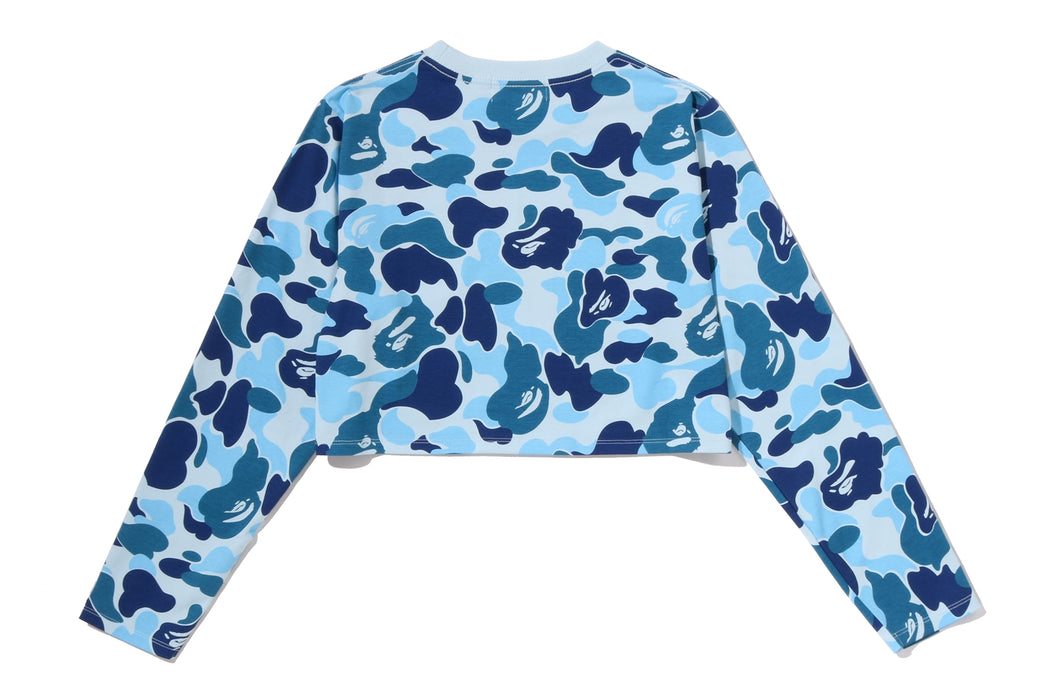 ABC CAMO BAPE STA LOGO CROPPED LS TEE | bape.com