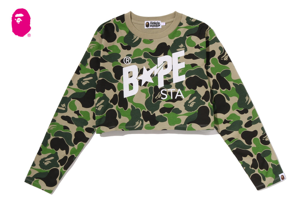 【箱付き】ABC CAMO BAPE STA グリーン ABC CAMO BAPE STA LOGO CROPPED LS TEE | bape.com