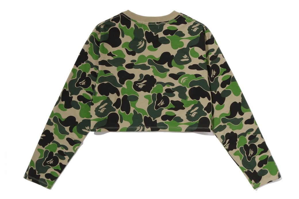 新品！ BAPE ABCカモSLEEVE緑カモ ABC CAMO BAPE STA LOGO CROPPED LS TEE | bape.com