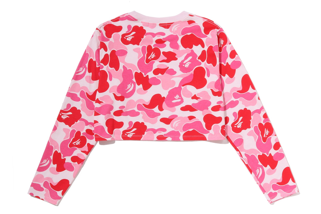 ABC CAMO BAPE STA LOGO CROPPED LS TEE | bape.com
