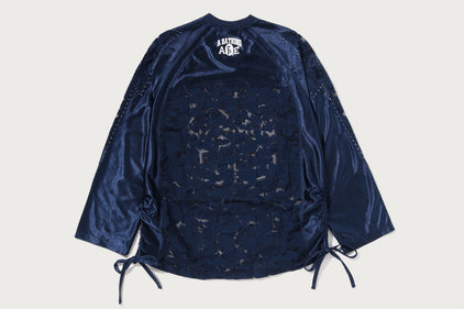 SOLID CAMO LACE FOOTBALL OVERSIZE LS TEE