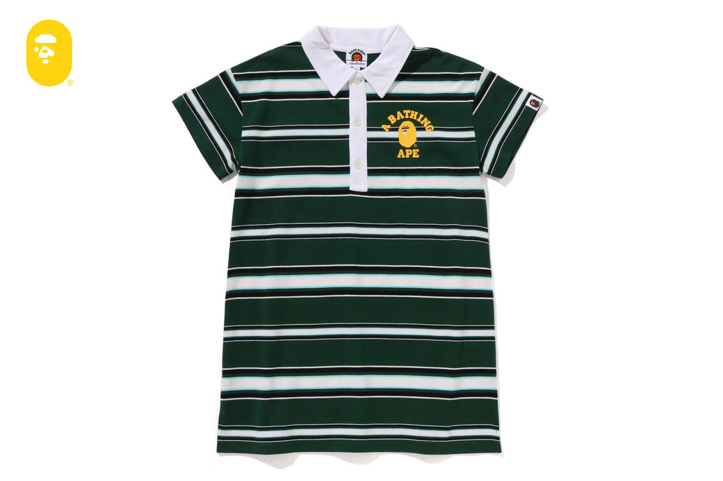 A BATHING APE ストライプポロワンピース XS A BATHING APE ストライプポロワンピース XS