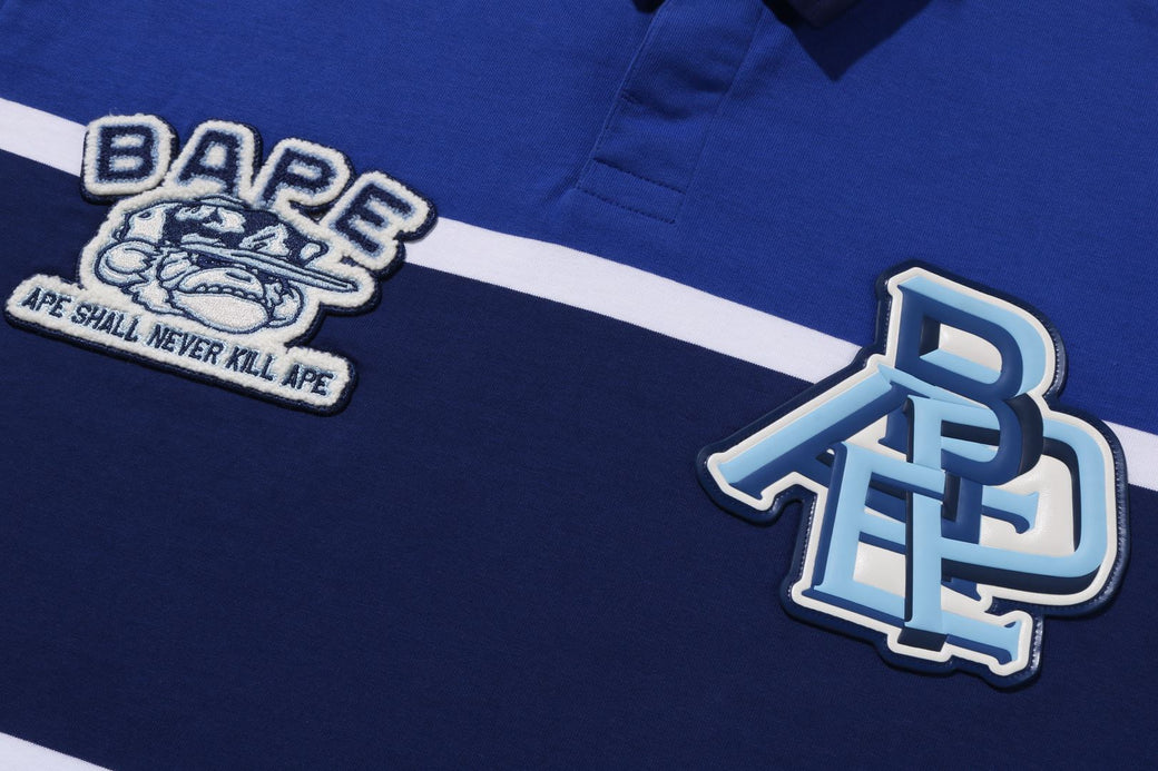 COLOR BLOCKING OVERSIZED RUGBY POLO | bape.com
