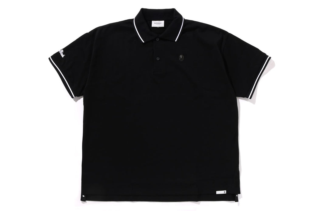 BAPE BLACK ONE POINT LOGO POLO bape