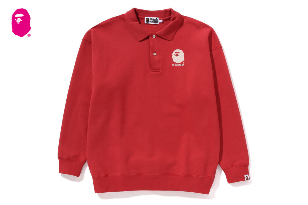 新品タグ付き BAPE FLAME AOP POLO blue Lサイズ BAPE CUT AND SEWN LARGE APE HEAD POLO -ONLINE EXCLUSIVE-