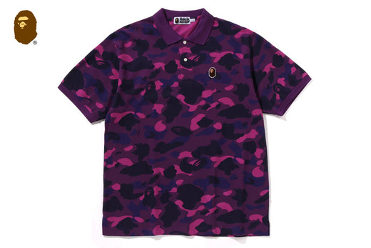 COLOR CAMO LARGE APE HEAD RELAXED FIT POLO SHIRT