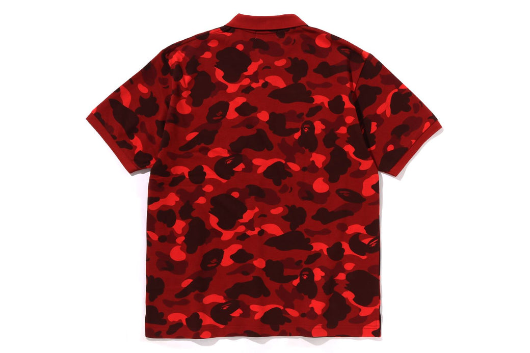 COLOR CAMO LARGE APE HEAD RELAXED FIT POLO SHIRT