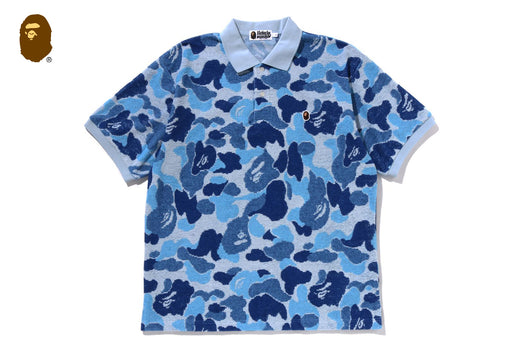 ABC CAMO PILE JACQUARD RELAXED FIT POLO SHIRT | bape.com