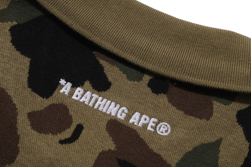 1ST CAMO JACQUARD RELAX FIT POLO SHIRT | bape.com