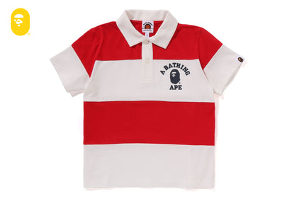 COLLEGE PANEL STRIPE POLO SHIRT
