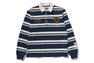 【 BAPE X MOUSSY 】STRIPED RUGBY L/S SHIRT