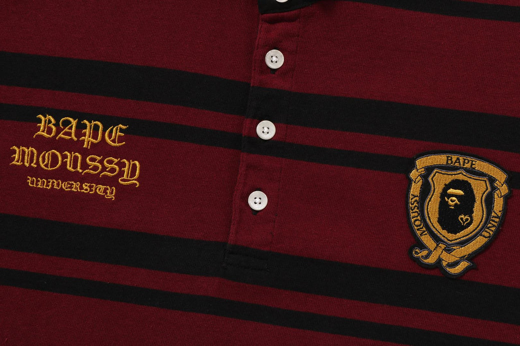 トップス MOUSSY BAPE STRIPED RUGBY L/S SHIRT BAPE X MOUSSY 】STRIPED RUGBY L/S SHIRT | bape.com
