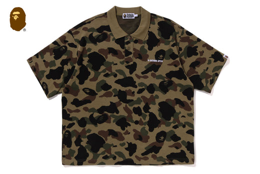 1ST CAMO JACQUARD LOGO RELAXED FIT POLO SHIRT