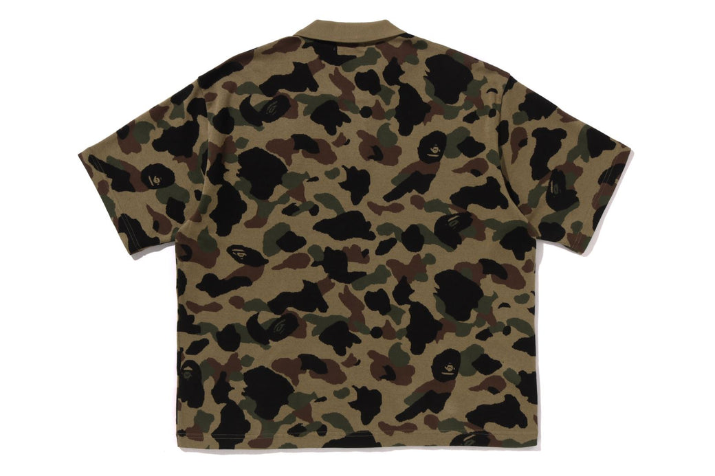 1ST CAMO JACQUARD LOGO RELAXED FIT POLO SHIRT | bape.com