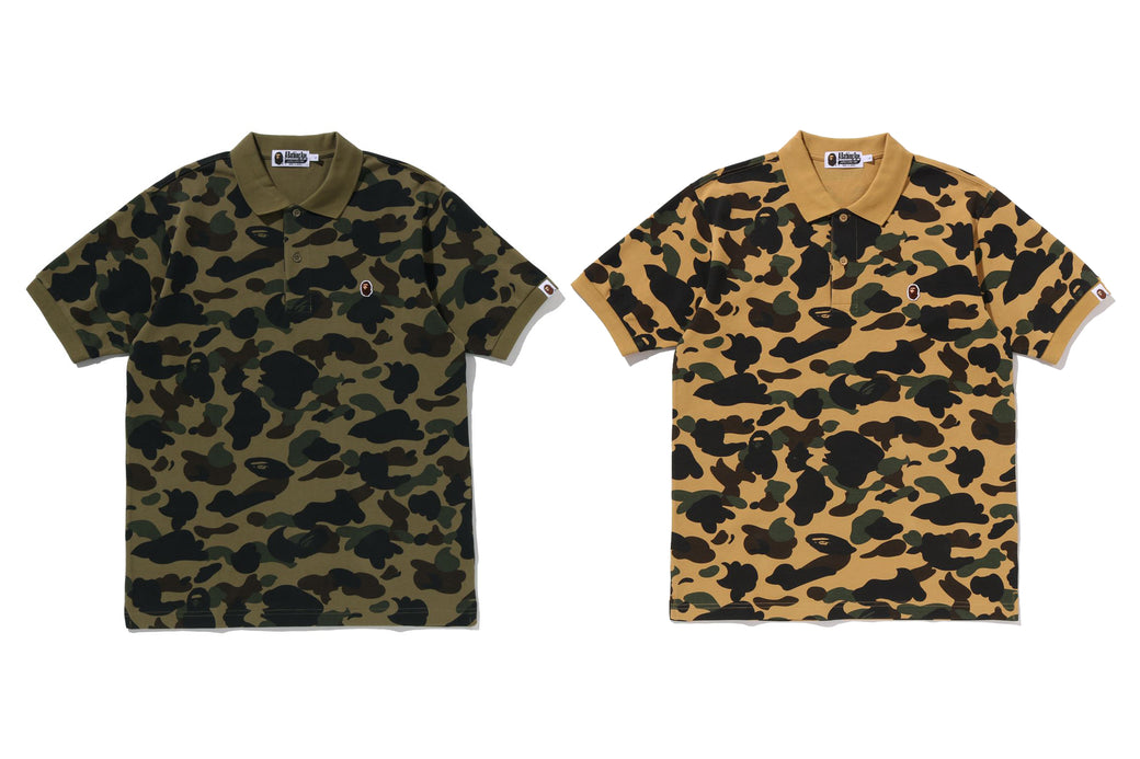 1ST CAMO ONE POINT REGULAR FIT POLO SHIRT | bape.com
