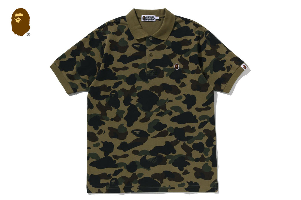 トップス A Bathing Ape 1ST CAMO ONE POINT POLO S Buy A Bathing Ape Green 1st Camo One Point Polo Shirt in Cotton