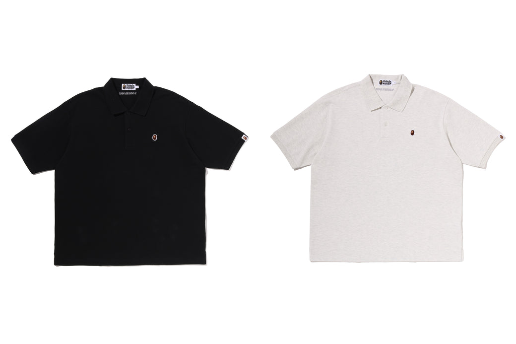 A BATHING APE ワンポイント リラックスフィット ポロシャツ 黒 L ONE POINT RELAXED FIT POLO | bape.com