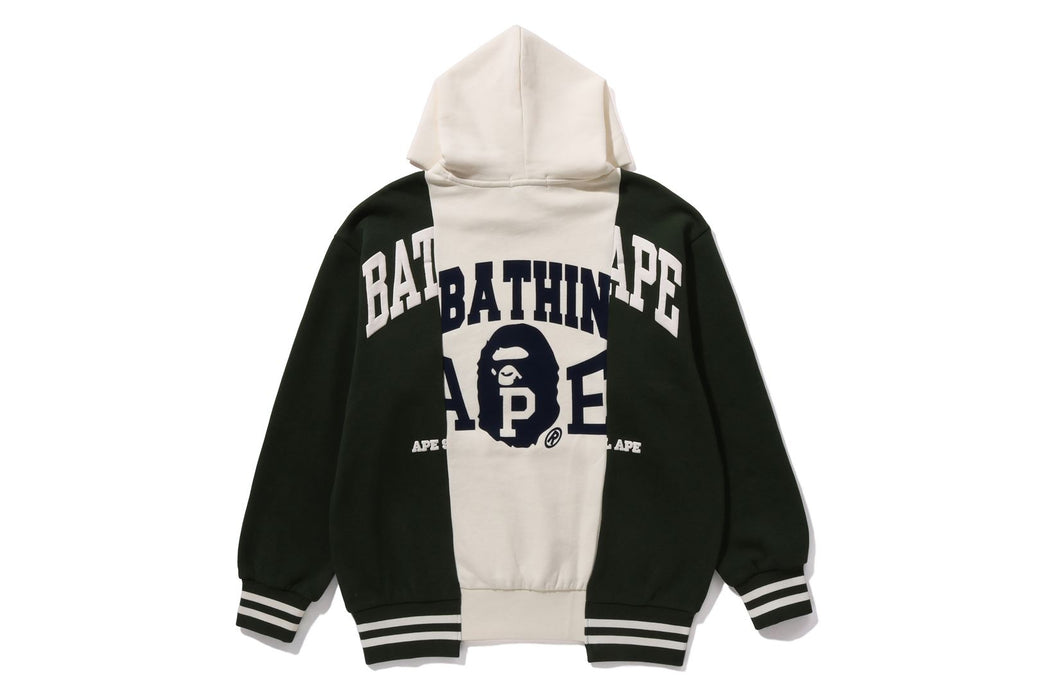 BAPE BADGES COLOR BLOCKING PULLOVER HOODIE | bape.com