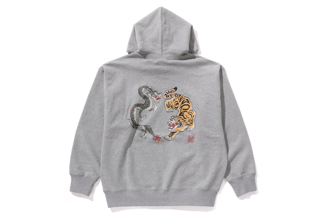 JAPAN CULTURE TIGER AND DRAGON PULLOVER HOODIE | bape.com