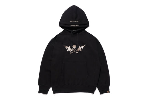 【 BAPE X MMJ 】RELAXED FIT LAYERED PULLOVER HOODIE