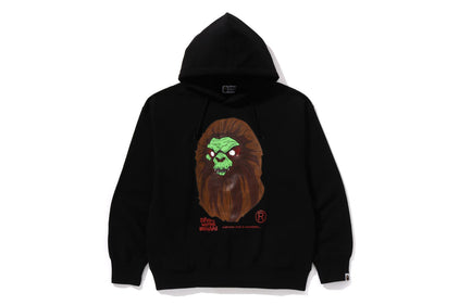 BAPE HORROR MAD FACE RELAXED FIT PULLOVER HOODIE