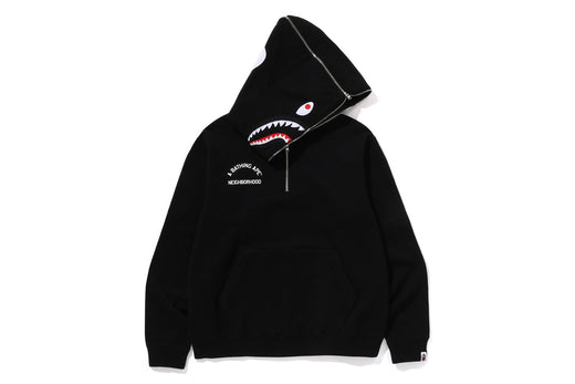 【 BAPE X NBHD 】TWO FACE HALF ZIP PULLOVER HOODIE