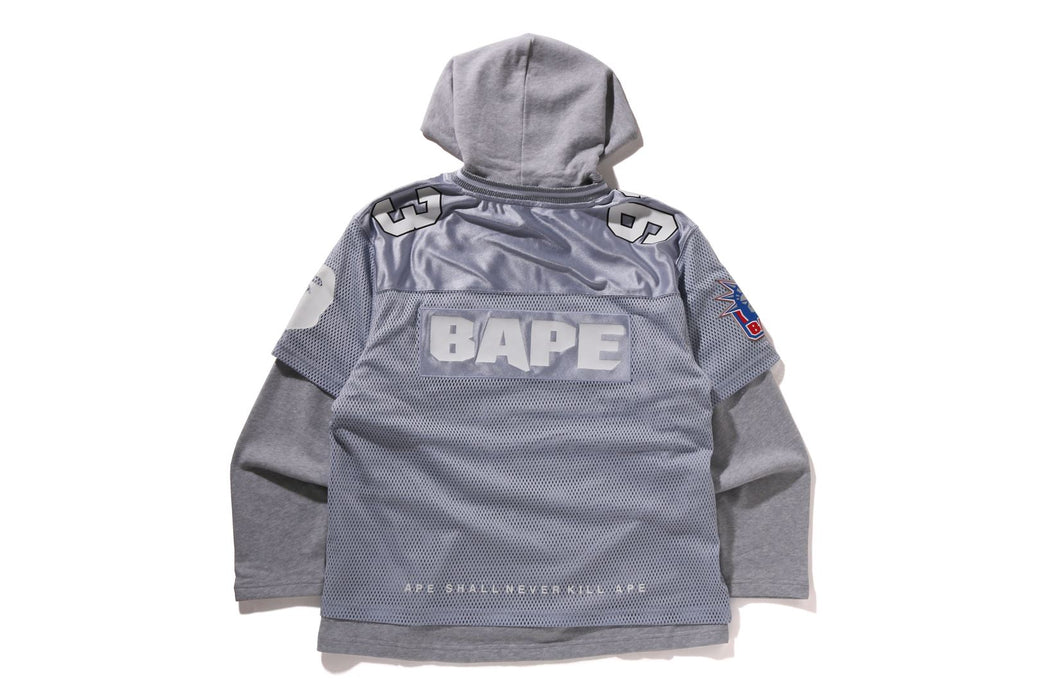 MULTI LOGO LAYERED SLEEVES RELAXED FIT FOOTBALL JERSEY bape