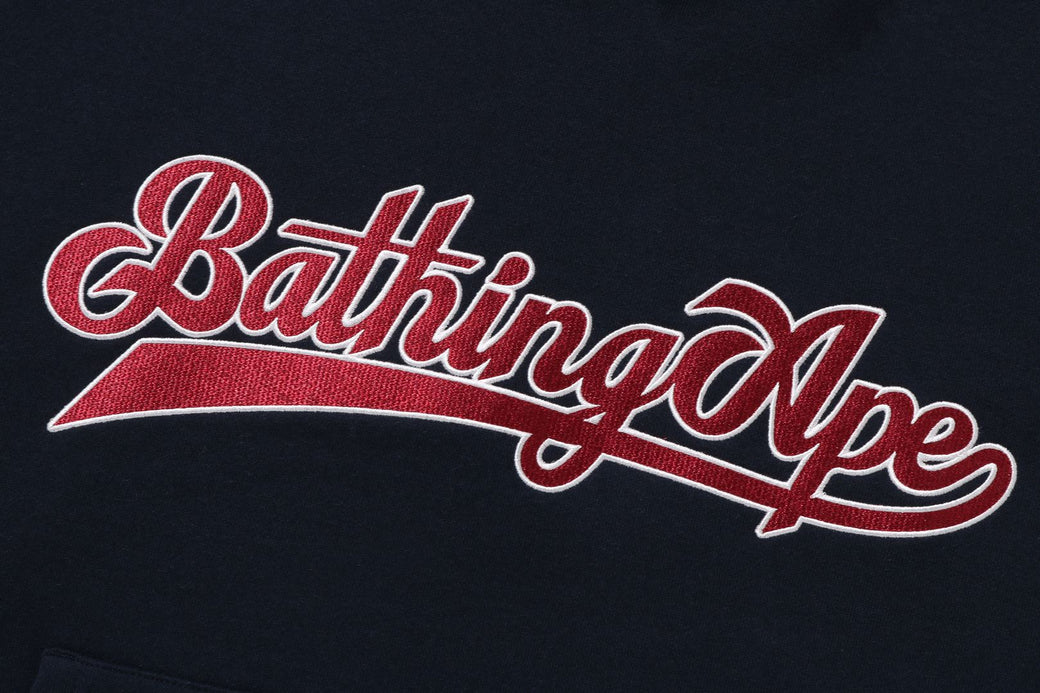 BASEBALL LOGO RELAXED FIT PULLOVER HOODIE | bape.com