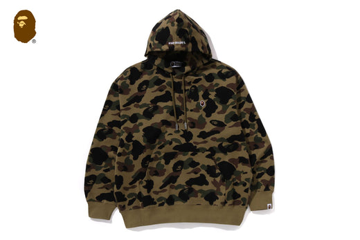 1ST CAMO JACQUARD ONE POINT RELAXED FIT PULLOVER HOODIE